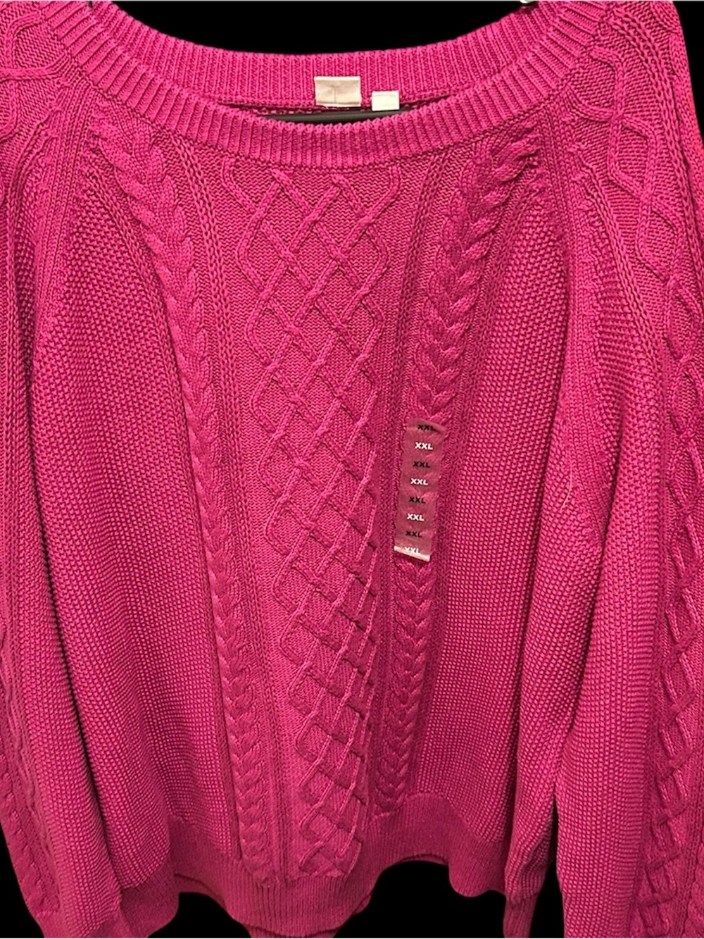 GAP Fuchsia Cable Knit Sweater